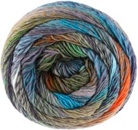 Lana Grossa Meilenweit 100 Rainbow 6405 Grey/black-petrol/brown/petrol/grey/door-pink/green-grey/anthracite/mai green