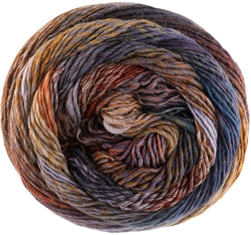 Lana Grossa Meilenweit 100 Rainbow 6406 Nut brown/grey/blue/dark grey/ochre/khaki/forest green/burgundy/anthracite