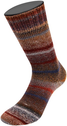 Lana Grossa Meilenweit 100 Rainbow 6406 Nut brown/grey/blue/dark grey/ochre/khaki/forest green/burgundy/anthracite-3