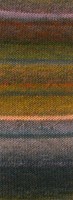 Lana Grossa Meilenweit 100 Rainbow 6407 Dark/light olive/dark/grey-green/orange/ochre brown/salmon/grey-brown-2