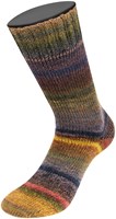 Lana Grossa Meilenweit 100 Rainbow 6407 Dark/light olive/dark/grey-green/orange/ochre brown/salmon/grey-brown-3