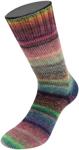 Lana Grossa Meilenweit 100 Rainbow 6409 Green/ochre/burgundy/dark grey/ink/grey-blue/mouse grey/turquoise/black-brown/bordeaux-3