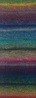 Lana Grossa Meilenweit 100 Rainbow 6409 Green/ochre/burgundy/dark grey/ink/grey-blue/mouse grey/turquoise/black-brown/bordeaux-2