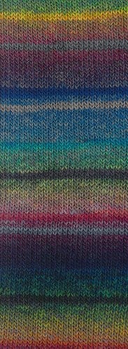 Lana Grossa Meilenweit 100 Rainbow 6409 Green/ochre/burgundy/dark grey/ink/grey-blue/mouse grey/turquoise/black-brown/bordeaux-2