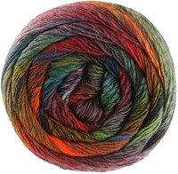 Lana Grossa Meilenweit 100 Rainbow 6410 Rust/graphite/dark red/grey/leafy/forest green/orange/bordeaux/caramel/red