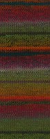 Lana Grossa Meilenweit 100 Rainbow 6410 Rust/graphite/dark red/grey/leafy/forest green/orange/bordeaux/caramel/red-2
