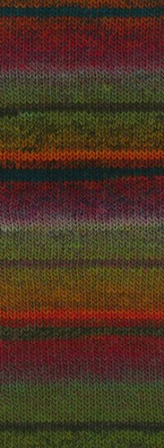 Lana Grossa Meilenweit 100 Rainbow 6410 Rust/graphite/dark red/grey/leafy/forest green/orange/bordeaux/caramel/red-2