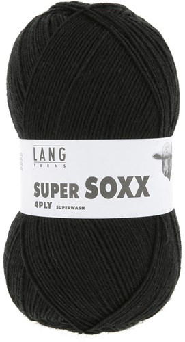 Lang Yarns Super Soxx 4-Ply 0004 Black