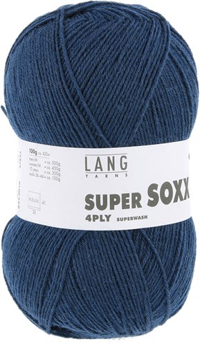 Lang Yarns Super Soxx 4-Ply 0010 Steel Blue-2
