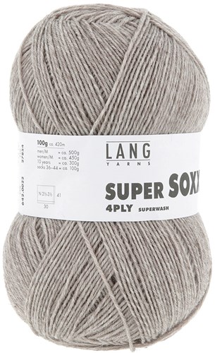 Lang Yarns Super Soxx 4-Ply 0022 Sand Mélange-2