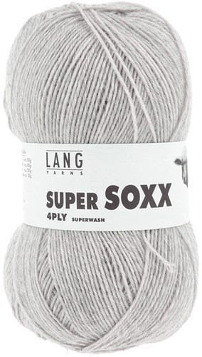 Lang Yarns Super Soxx 4-Ply 0023 Light Grey Mélange