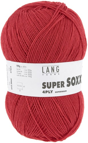 Lang Yarns Super Soxx 4-Ply 0060 Red-2