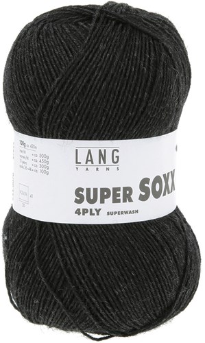 Lang Yarns Super Soxx 4-Ply 0070 Anthracite Mélange-2