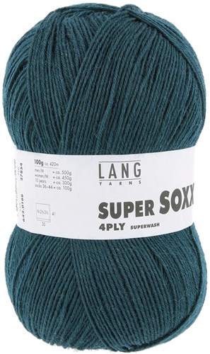 Lang Yarns Super Soxx 4-Ply 0188 Dark Petrol-2
