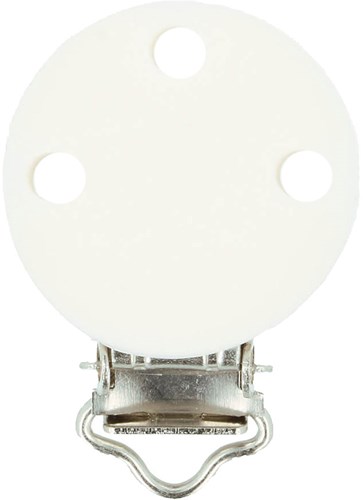 Opry Silicone Pacifier clip White 29,5x42,7mm