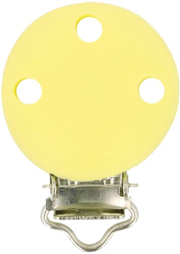 Opry Silicone Pacifier clip light yellow 29,5x42,7mm