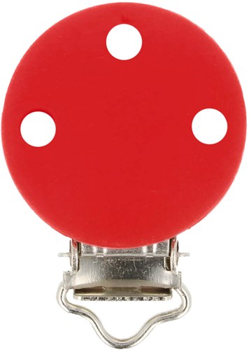 Opry Silicone Pacifier clip Red 29,5x42,7mm