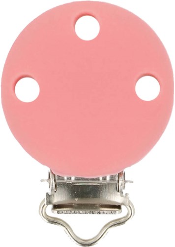 Opry Silicone Pacifier clip Pink 29,5x42,7mm