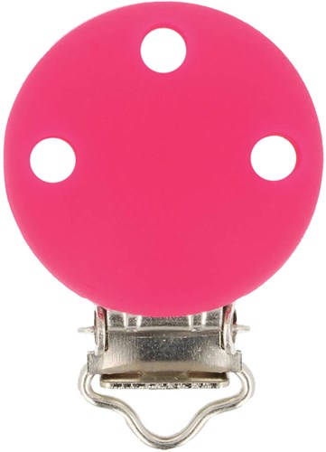 Opry Silicone pacifier clip Hard pink 29,5x42,7mm