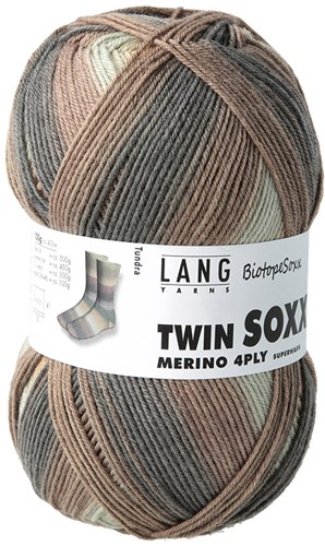 Lang Yarns Twin Soxx Merino 4-Fach 0553 Bruin/Groen/Oker 1151 Tundra-2