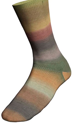 Lang Yarns Twin Soxx Merino 4-Fach 0553 Brown/Green/Ochre 1151 Tundra-3
