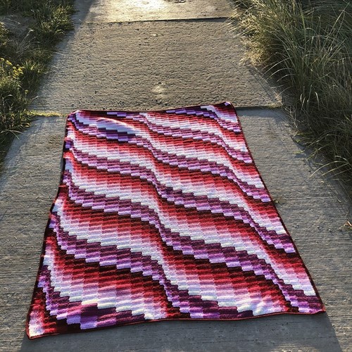 Bargello Blanket MAL Garenpakket 2 Seafoam