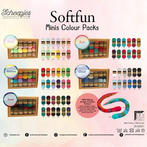 Scheepjes Softfun colour pack Rainbow 12x20g-3