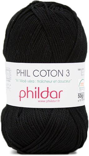 Phildar Phil Coton 3 1200 Noir