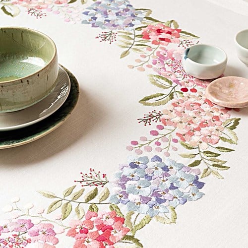 Rico Hydrangea Tablecloth Embroidery Kit