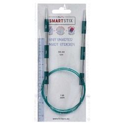 KnitPro Smartstix Fixed Circular Knitting Needles 80cm (Green) 2-12 mm