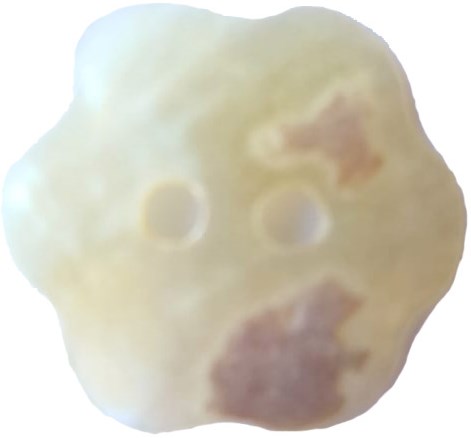 Drops Flower Button White 15mm-2