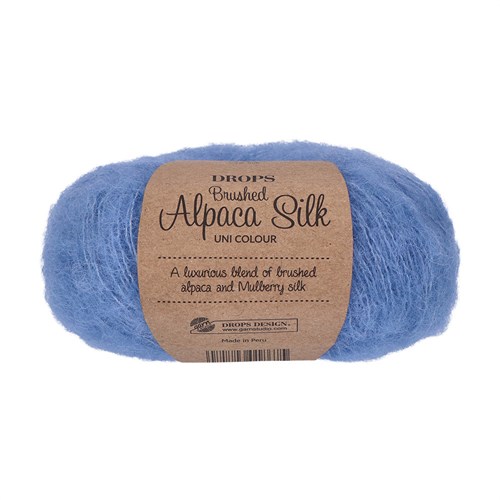 Drops Brushed Alpaca Silk Uni Colour 028 Pacific Blue
