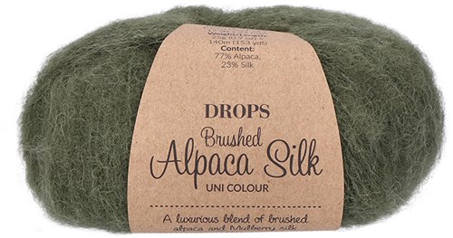 Drops Brushed Alpaca Silk Uni Colour 032 Moss Green