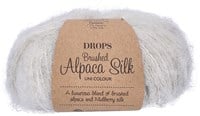 Drops Brushed Alpaca Silk Uni Colour 035 Pearl Grey