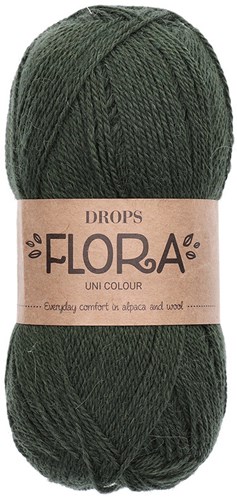 Drops Flora Uni Colour 32 Dark Green