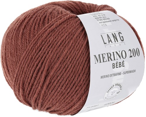 Lang Yarns Merino 200 Bebe 0387 Brick-2
