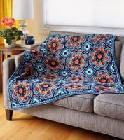 Persian Tiles Janie Crow Original Colorway Blanket Crochet Kit-3