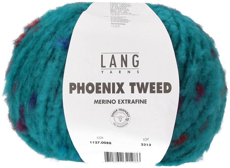 Lang Yarns Phoenix Tweed 088 Petrol | Yarnplaza.com