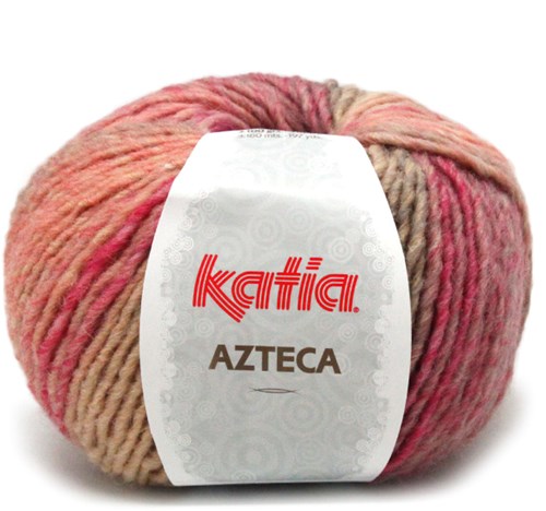 Katia Azteca 7852 Pale Red/Beige/Orange