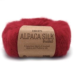 Drops Brushed Alpaca Silk Uni Colour 007 Red