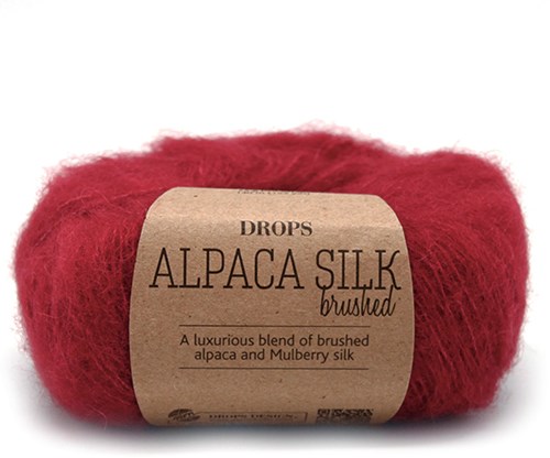 Drops Brushed Alpaca Silk Uni Colour 007 Red