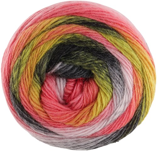 Lana Grossa Meilenweit 100 Color Mix Multi 013 Light olive/raspberry/pink/plum/dark grey/forest/moss/leaf green/old pink/mauve