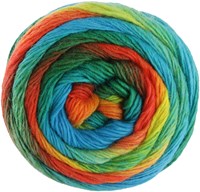 Lana Grossa Meilenweit 100 Color Mix Multi 014 Jade/opal/emerald green/ochre/nougat/chocolate brown/orange/red/brown red