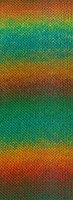 Lana Grossa Meilenweit 100 Color Mix Multi 014 Jade/opal/emerald green/ochre/nougat/chocolate brown/orange/red/brown red-2