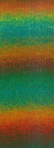 Lana Grossa Meilenweit 100 Color Mix Multi 014 Jade/opal/emerald green/ochre/nougat/chocolate brown/orange/red/brown red-2
