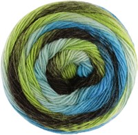 Lana Grossa Meilenweit 100 Color Mix Multi 015 Light/moss green/jade/turquoise/blue/petrol/black/black blue/petrol