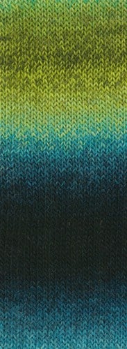 Lana Grossa Meilenweit 100 Color Mix Multi 015 Light/moss green/jade/turquoise/blue/petrol/black/black blue/petrol-2