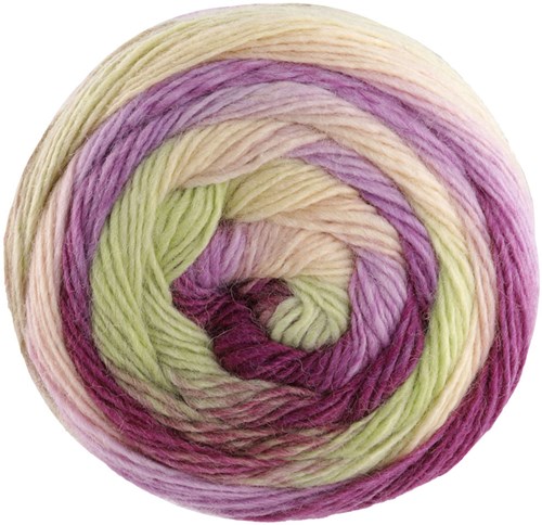 Lana Grossa Meilenweit 100 Color Mix Multi 016 Pale green/old pink/purple/blackberry/plum/olive/light green/aubergine