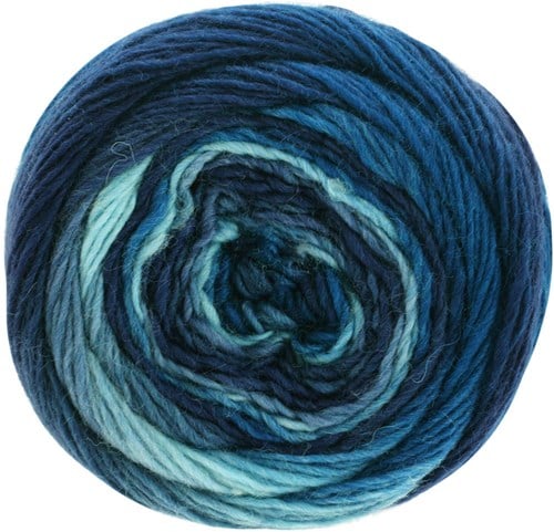 Lana Grossa Meilenweit 100 Color Mix Soft 055 Steel/grey/light/sky/medium/dark blue