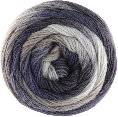 Lana Grossa Meilenweit 100 Color Mix Soft 064 Dark/mouse/graphite/blue-grey/steel blue